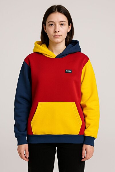 Buddy Store Unisex Colorful Oversize Hooded Sweatshirt – Comfortable Casual Hoodie