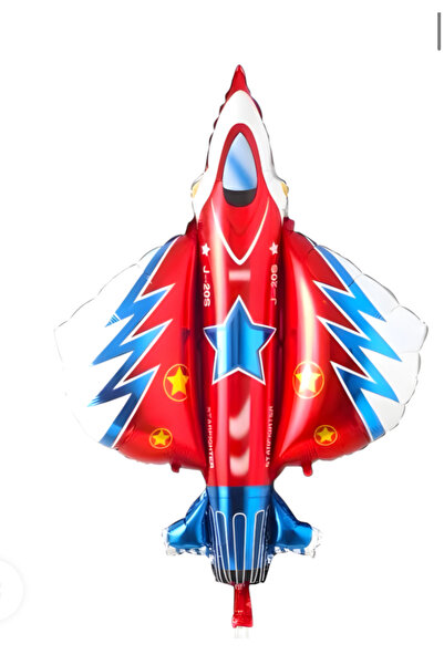 Çemrek Süs Parti بالون فويل على شكل طائرة جيت إف 16 مقاس 90 سم