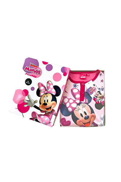 Minnie Mouse Children's long-sleeved pajamas, red, 100% cotton,