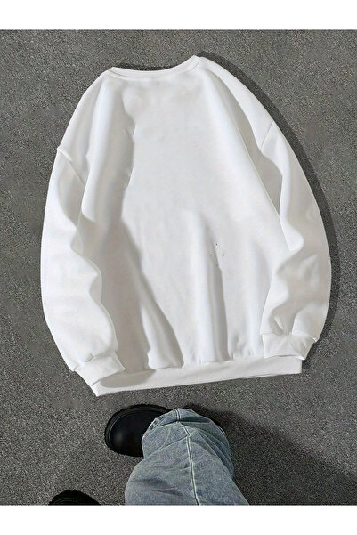 uyguntarz Unisex Love Me More Printed Oversize Sweatshirt