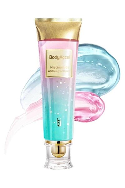 BODYACCEL معجون أسنان مبيض بالنياسيناميد، تركيبة طبيعية لإزالة البقع، عناية بالفم برائحة منعشة