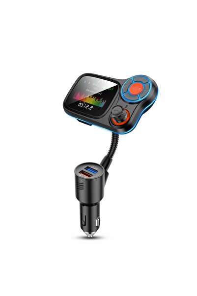 Guangzhou Fuzhixiang Auto Accessories Co Fm modulator large screen color LCD 1.77 Bluetooth 5.0 supports U disk and TF card USB Mp3 Player Aux"