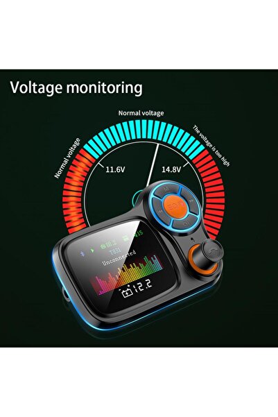 Guangzhou Fuzhixiang Auto Accessories Co Fm modulator large screen color LCD 1.77 Bluetooth 5.0 supports U disk and TF card USB Mp3 Player Aux"