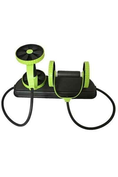 MACVI Fitness equipment Macvi® with double rollers and elastic bands, for abs, back, arms, and legs, with
