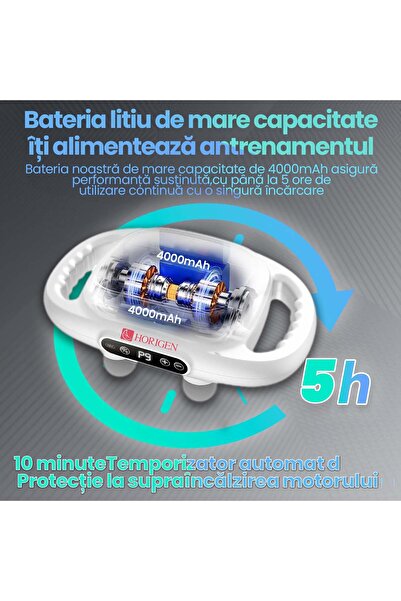 Horigen Aparat Masaj Profesional 6 Capete MuscleWave Six, 9 Programe/Viteze, 19.000 Pulsatii/Min,Gri
