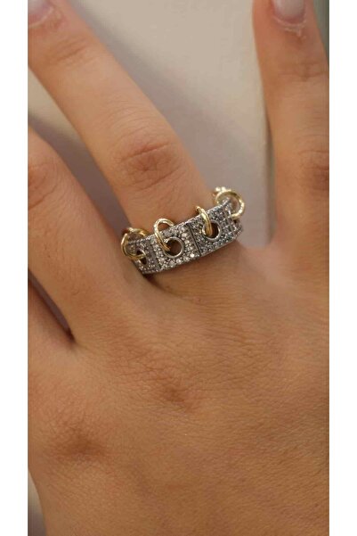 Jerie Full Zircon Stone Square Design Adjustable Ring