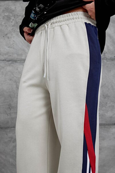 NOMARC Erkek Krem Nmrc Çapraz Şekilli Baggy Eşofman Altı