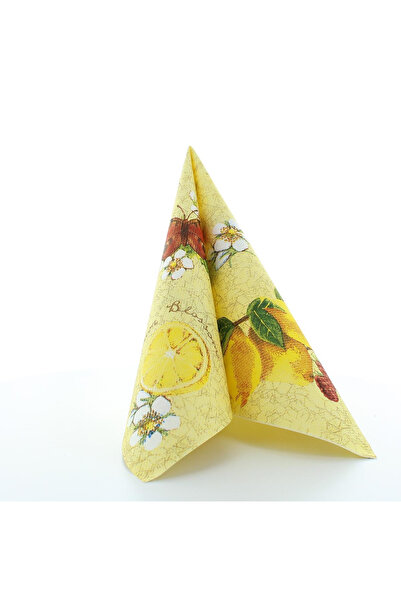 Mank Șervețele de masă festive Linclass - Lămâie / 40 x 40 cm / 50 buc