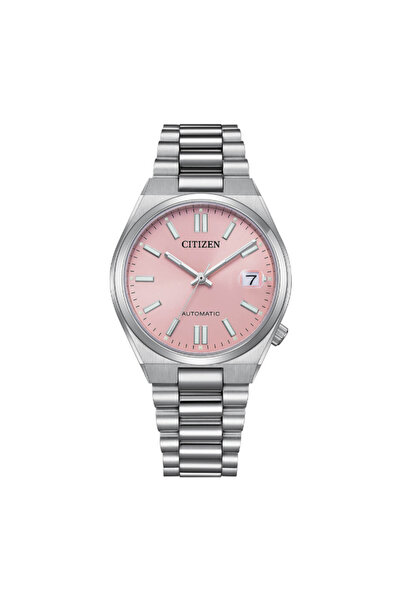 Citizen ساعة رجالية أوتوماتيكية بمينا وردي - NJ0200-50Z