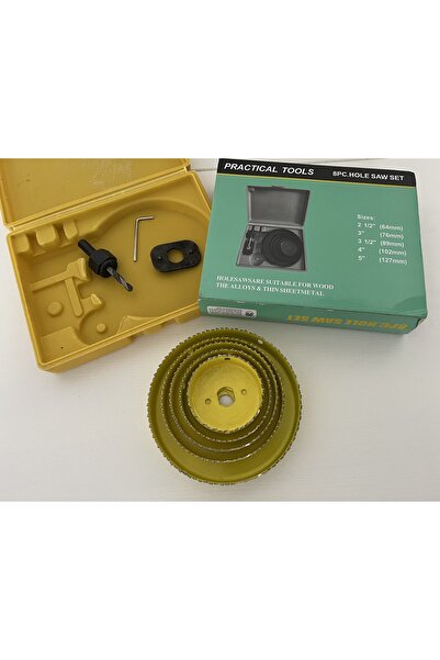 PRACTICAL TOOLS PANÇ DELİK AÇMA - BİLENMİŞ SET 8 PARÇA