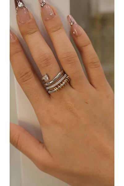 Jerie Multi-View Drop Stone Detailed Design Adjustable Ring