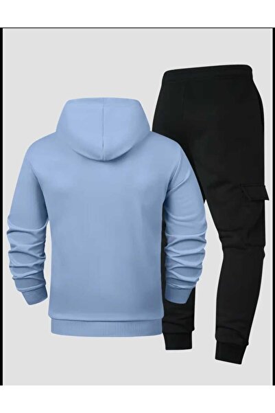 ORVIO Group Men's Hooded Teddy Bear Printed - Tracksuit Set