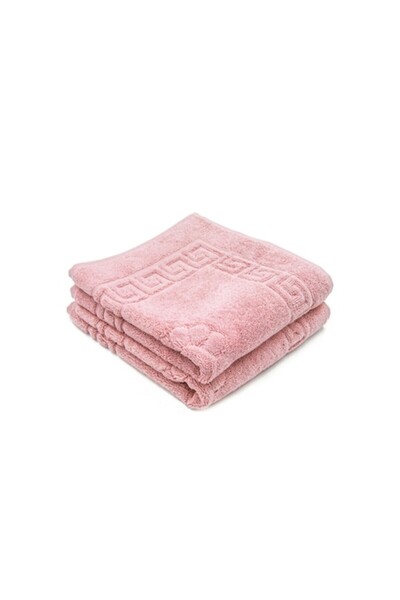 OEM Set of 2 Bath Towels for Feet, 550 gr Density, 100% Cotton, Pink, 50 x 70 cm