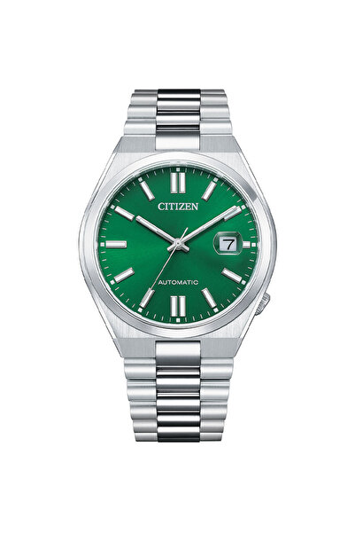 Citizen ساعة رجالية أوتوماتيكية بمينا أخضر - NJ0150-81X