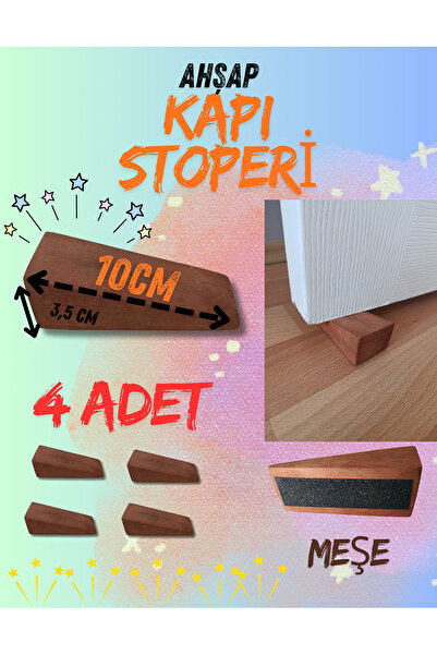 yılmaz ahşap OPRITOR DE UȘĂ DIN LEMN 4 BUC. STEJAR