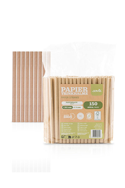 Mank paper straws, 8 mm x 15 cm, 150 pcs