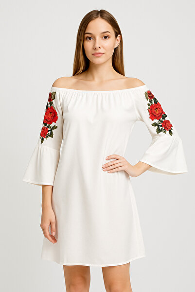 Welike Casual women's dress with Anna embroidery