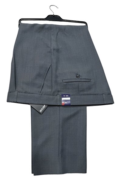 asaf BÜYÜK BEDEN (58) GRİ PİLELİ BABA KUMAŞ PANTOLON