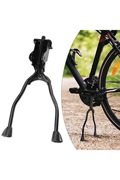 PROCART Cric dublu pentru bicicletă, montare centrală, aliaj de aluminiu, picioare antiderapante, negru