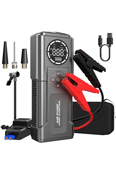 Guangzhou Fuzhixiang Auto Accessories Co Car Jump Starter 12 V with 4.35 BAR/150 PSI compressor, starting current 2000 A