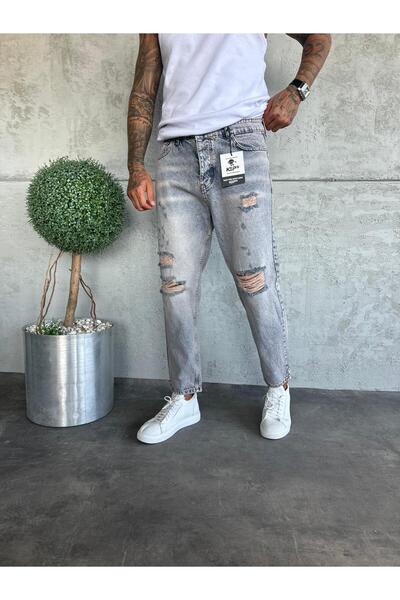 KağanKY Washed Distressed Boyfriend Jeans