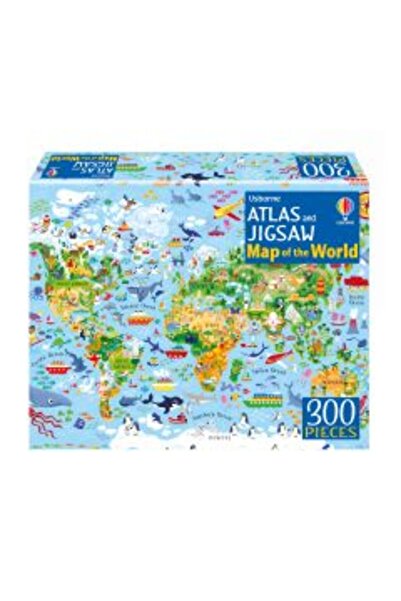 Usborne Harta lumii cu Atlas și Puzzle