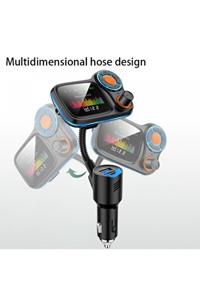 Guangzhou Fuzhixiang Auto Accessories Co Fm modulator large screen color LCD 1.77 Bluetooth 5.0 supports U disk and TF card USB Mp3 Player Aux"