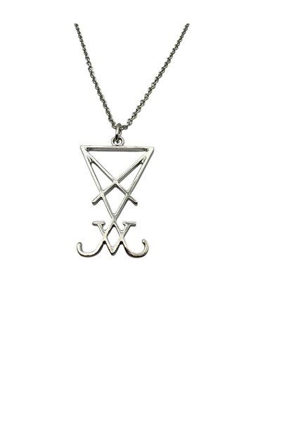 Herşey Nota Sigil of Lucifer Unisex Kolye – Gotik ve Mistik Tasarım