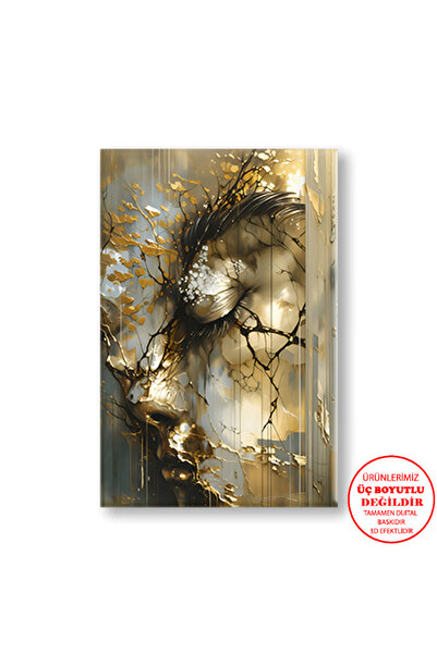 Harikabirev TABLOR DE PERETE PENTRU SALON SILHOUETĂ DE FEMEI CU EFECT DE PENT...