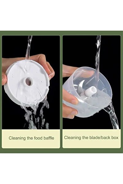 dalimag Mini Electric Cordless Portable Chopper, 100ML, Stainless Steel Blades, Green,