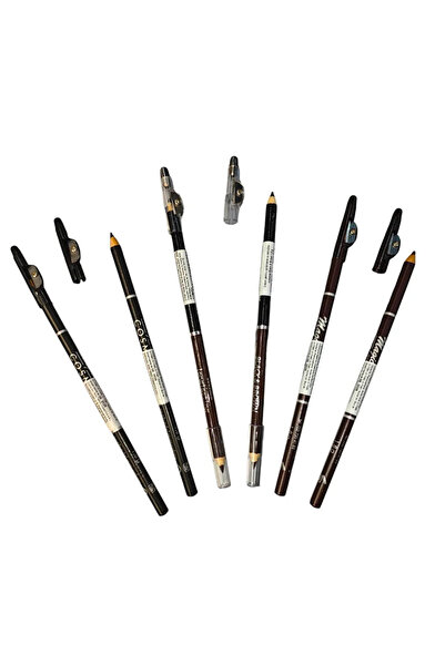 KIERA 12 Creioane Sprancene Maro cu Ascutitoare