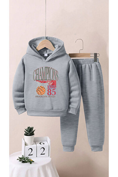 ALİKA Children's Boys/Girls Champions 85 Printed Bottom Top Tracksuit Set