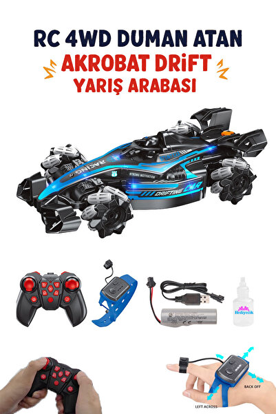 hediyecik Rc Akrobat Drift Yarış Arabası 2.4 GHz Bilekten ve Uzaktan Kumandal...