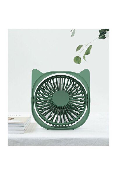 Flippy Mini desk USB fan, Flippy, 360-degree rotation, 3 speeds, 13.5 x 12.8 cm, Green