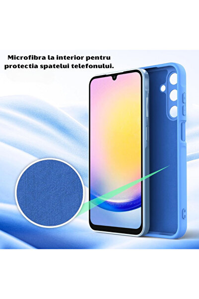 Samsung Carcasă pentru Galaxy A25 din silicon catifelat cu protecție pentru cameră - Albastră