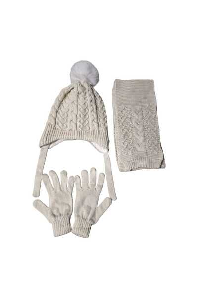 Aware Time Kitti 4-8 років для дівчаток, комплект з 3 предметів: шарф, шапка та рукавички з підкладкою з флісу