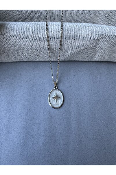 M Miel Enameled Polar Star Necklace