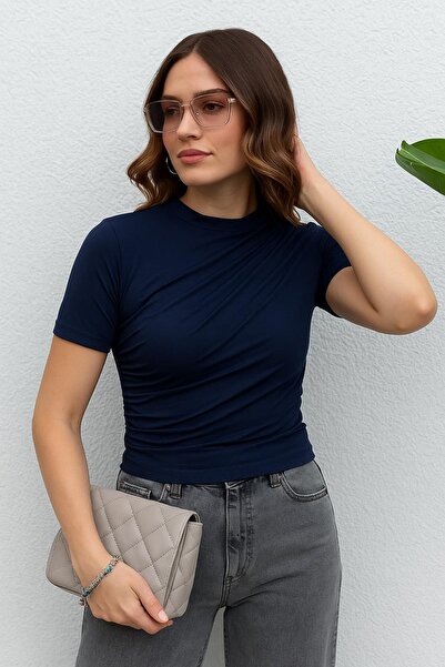 HAKKE Μπλούζα με κοντό μανίκι με λεπτομέρεια με κορδόνια Sandy