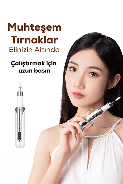 ALFAGİFT Kablosuz Şarjlı Manikür Pedikür Seti 12 Başlıklı Tırnak Bakım ve Profesyonel Törpü Makinesi