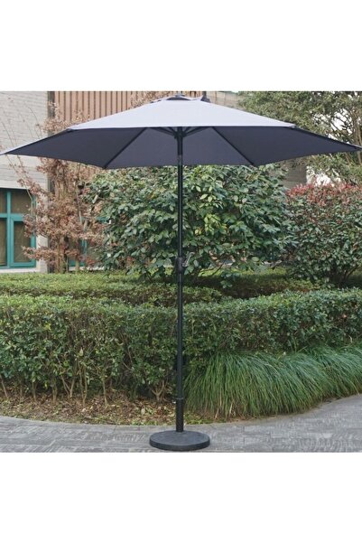Flippy Patio/Garden Umbrella, Height 2.5 m, Diameter 2.30 m, Crank/Tilt, Grey