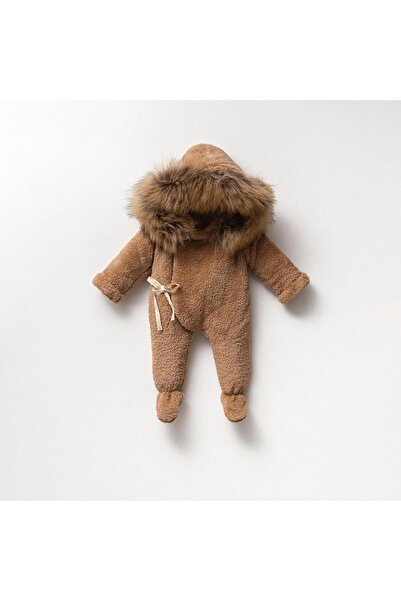 Mert Baby Welsoft Kürklü Dış Giyim Astronot Tulum Kışlık