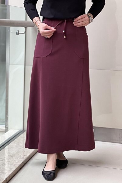 sentez giyim Sentez Elenna Cep Düğmeli Çan Etek