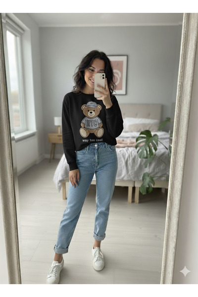 Ceylen Model de ursuleț guler rotund piatră standard și cu imprimeu Swea pent...