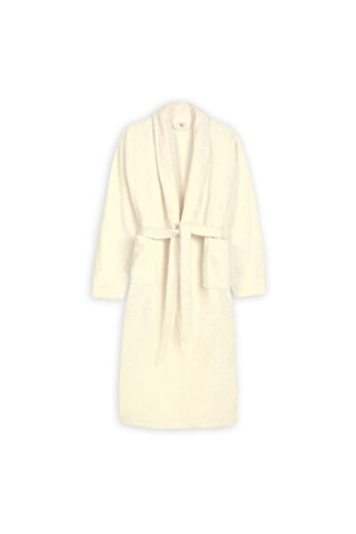 OEM Bathrobe and Spa Hotel with Kimono Collar Velour 100% Cotton, Unisex S/M, 420 grams/m², Cream