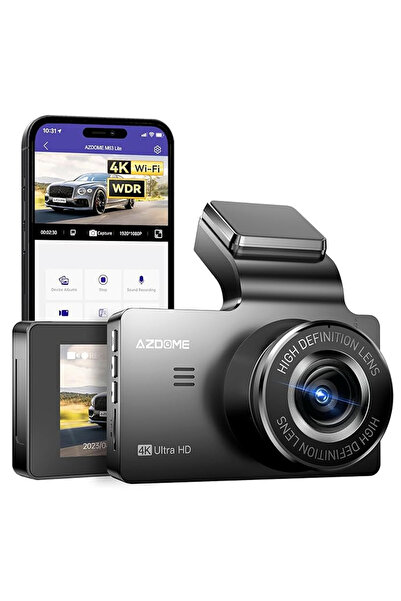 AZDOME Cameră de bord M63 Lite 4K 2160P cu WiFi, vedere nocturnă WDR