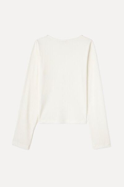 Mudo Lace V-Neck Long Sleeve T-Shirt