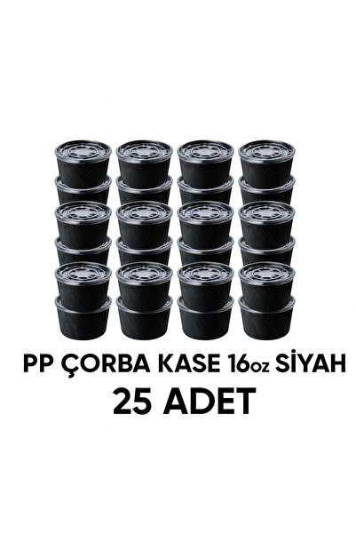DAYNEX TOPTAN 16oz PP ÇORBA KASESİ KAPAKLI SET 25 ADET