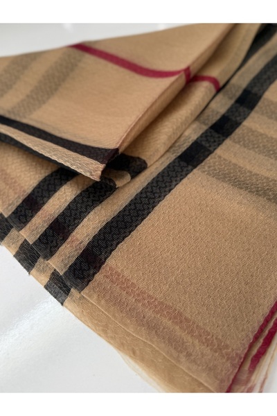 GÜMRÜKÇÜ GÜMRÜKÇÜ-Pamuklu İthal Kaşmir İpek Şal Premium Kalite