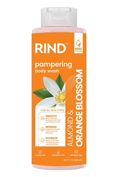 RIND عبوة من 6 غسول للجسم برائحة اللوز وزهر البرتقال (606 مل)