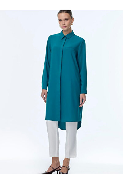 Zühre Women's Hidden Button Detailed Tunic T-0767